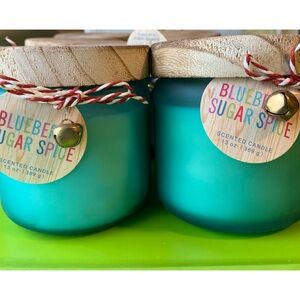 (2) Christmas Blueberry Sugar Spice 13oz Candle